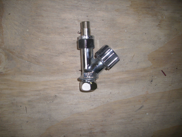 Afsluitkraan 45° voor sanitaire toestellen 3/8" x 10mm